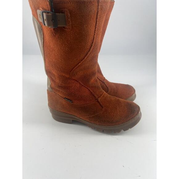 Keen Wilamette Mid Calf Boots Womens Size 6.5 Orange Suede Waterproof Pull On - Picture 2 of 10